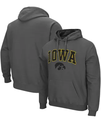 Men's Charcoal Iowa Hawkeyes Arch Logo 3.0 Pullover Hoodie
