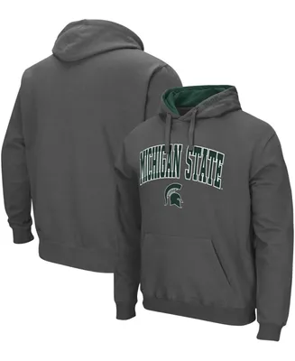 Men's Charcoal Michigan State Spartans Arch Logo 3.0 Pullover Hoodie
