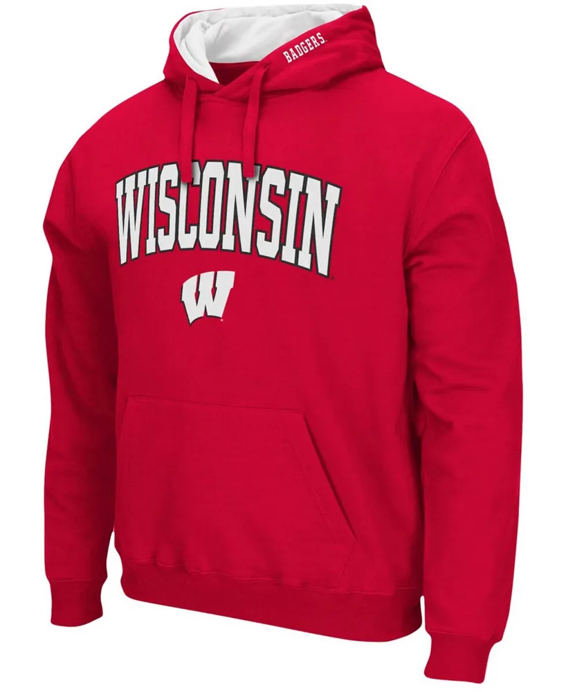 Men's Red Wisconsin Badgers Arch Logo 3.0 Pullover Hoodie
