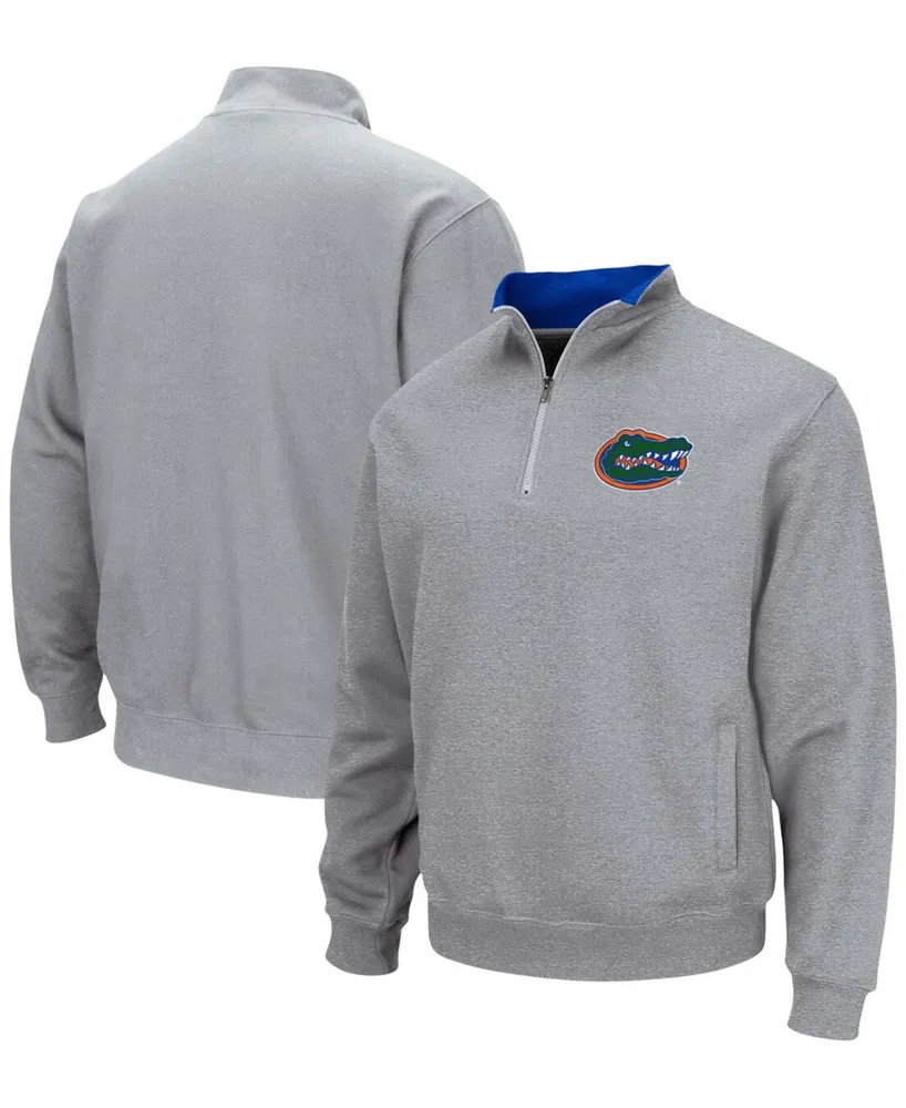 Men's Heathered Gray Florida Gators Tortugas Team Logo Quarter-Zip Jacket