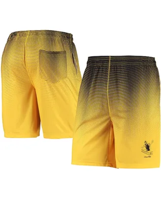 Men's Foco Black and Gold-Tone Pittsburgh Steelers Historic Logo Pixel Gradient Training Shorts - Black, Gold