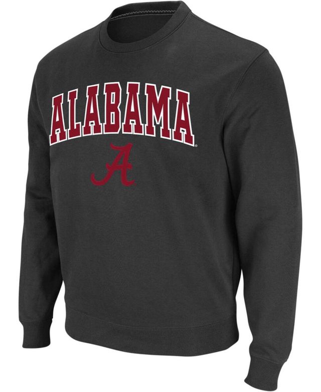 Men's Charcoal Alabama Crimson Tide Arch Logo Crew Neck Sweatshirt
