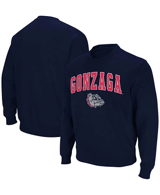 Colosseum Men's Gonzaga Bulldogs Arch & Logo Tackle Twill Pullover Sweatshirt