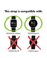 iTouch Air 3 and Sport 3 Extra Interchangeable Strap Black Silicone, 40mm