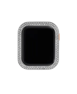 Anne Klein 40mm Apple Watch Metal Protective Bumper in Silver With Crystal Accents