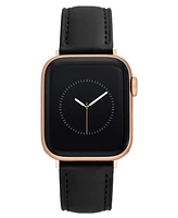 Anne Klein Women's Black Consider It Apple Peel Leather Band designed for Apple Watch 42mm (Series 10) & 38/40/41mm