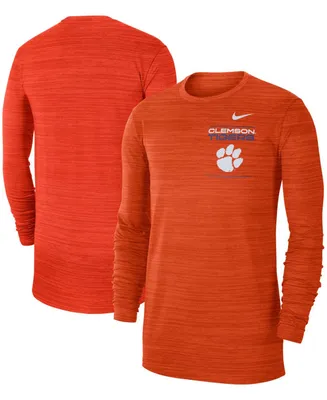 Nike Men's Clemson Tigers 2021 Sideline Velocity Performance Long Sleeve T-Shirt