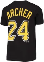 Majestic Big Boys and Girls Pittsburgh Pirates Name and Number Team T-shirt - Chris Archer