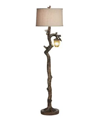 Lodge Lamp with Acorn Nightlight Floor Lamp