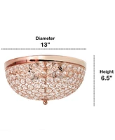 Lalia Home Crystal Glam 2 Light Ceiling Flush Mount