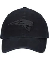 Men's Black New England Patriots Team Tonal Clean Up Adjustable Hat