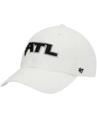 Men's White Atlanta Falcons Clean Up Adjustable Hat