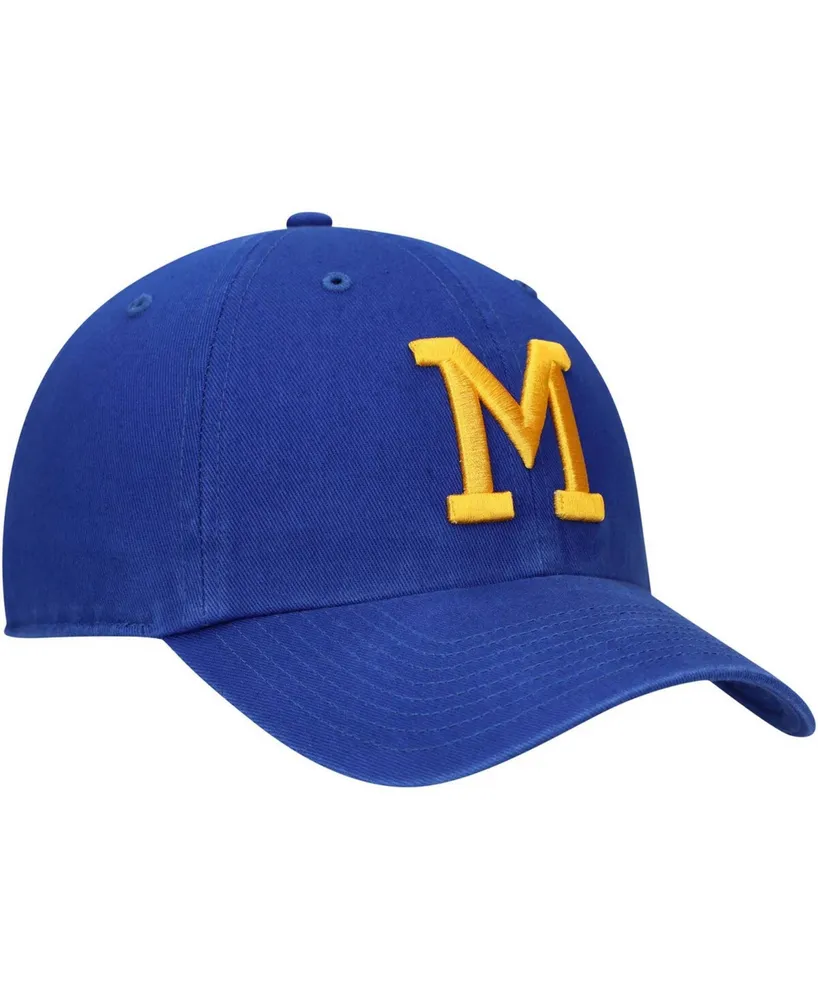 Men's Royal Milwaukee Brewers 1970 Logo Cooperstown Collection Clean Up Adjustable Hat