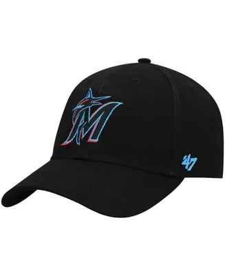 Men's Black Miami Marlins Legend Mvp Adjustable Hat