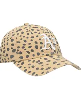 Women's Tan Oakland Athletics Cheetah Clean Up Adjustable Hat