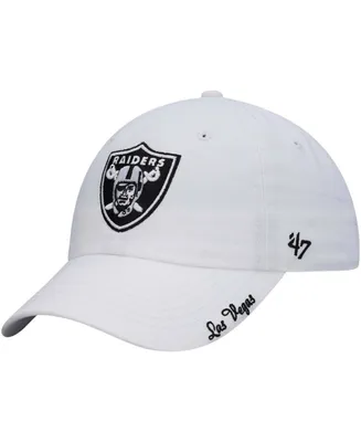 Women's White Las Vegas Raiders Miata Clean Up Primary Adjustable Hat