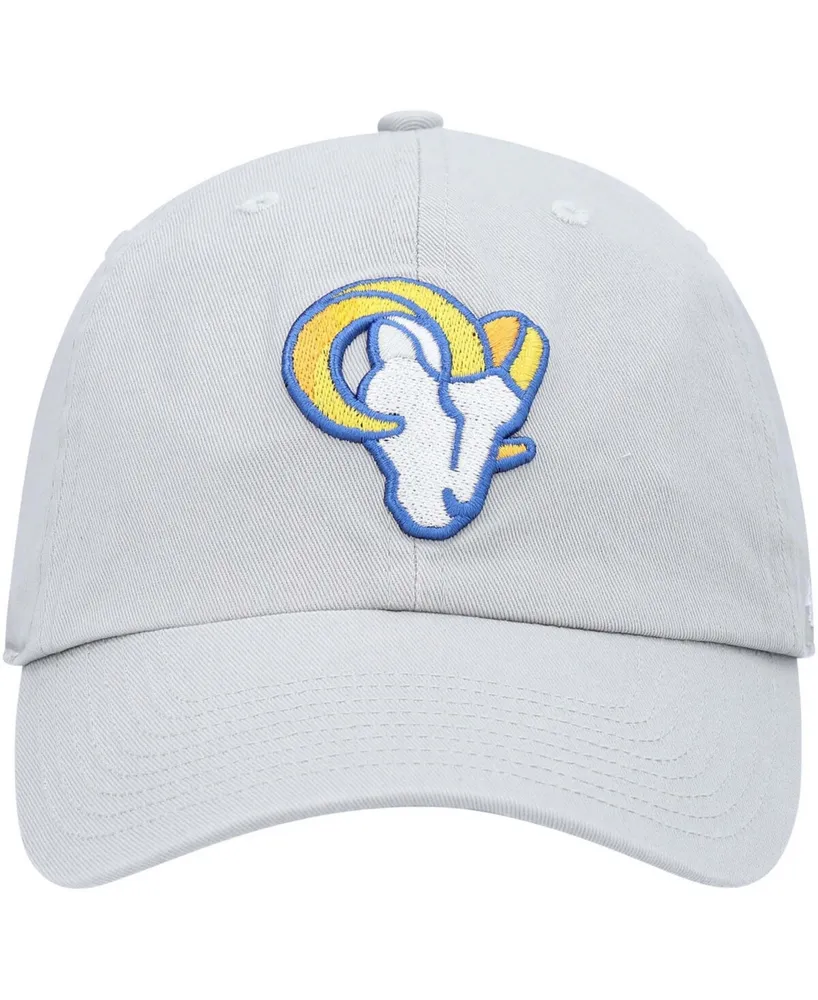 Men's Gray Los Angeles Rams Logo Clean Up Adjustable Hat