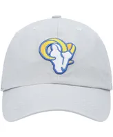 Men's Gray Los Angeles Rams Logo Clean Up Adjustable Hat