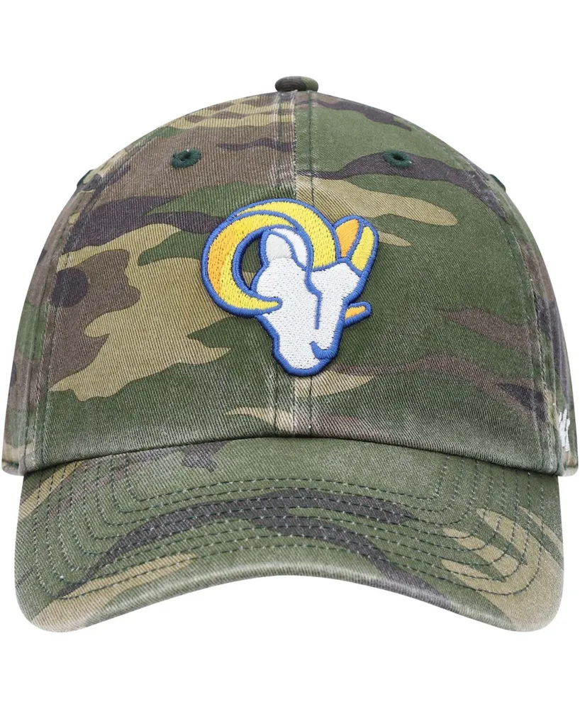 Men's Camo Los Angeles Rams Woodland Clean Up Adjustable Hat