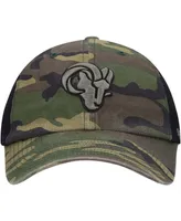 Men's Camo Los Angeles Rams Branson Mvp Trucker Snapback Hat