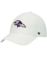 Men's White Baltimore Ravens Clean Up Adjustable Hat