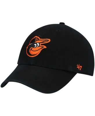 Boys Black Baltimore Orioles Team Logo Clean Up Adjustable Hat