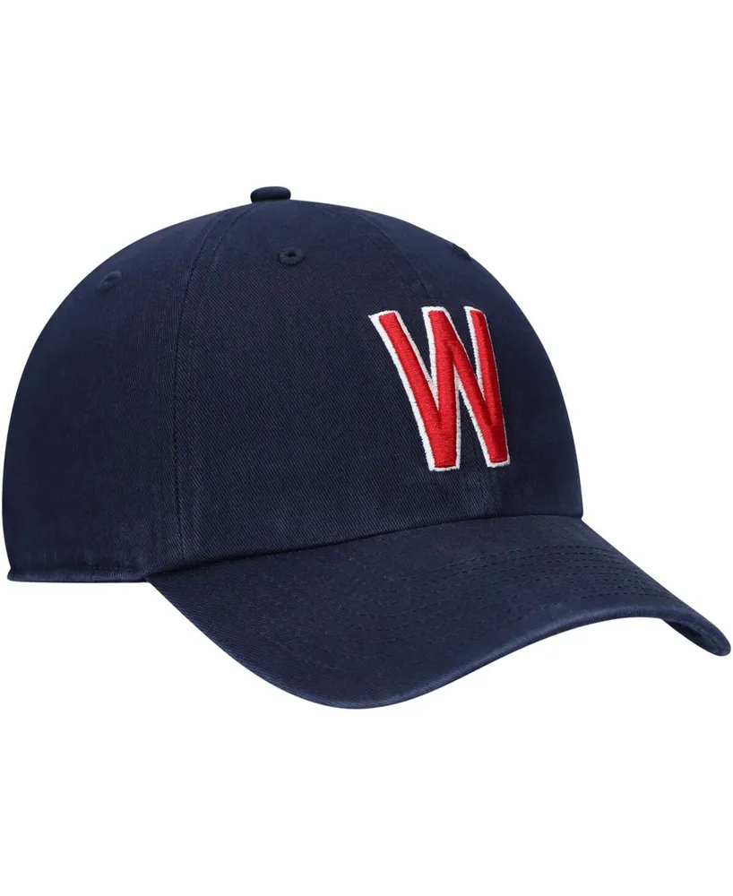 Men's Navy Washington Senators 1961 Logo Cooperstown Collection Clean Up Adjustable Hat