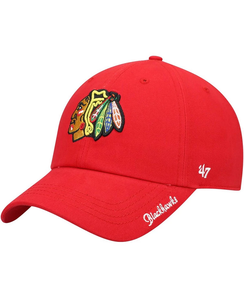 Women's Red Chicago Blackhawks Team Miata Clean Up Adjustable Hat