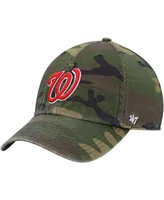 Men's Camo Washington Nationals Team Clean Up Adjustable Hat