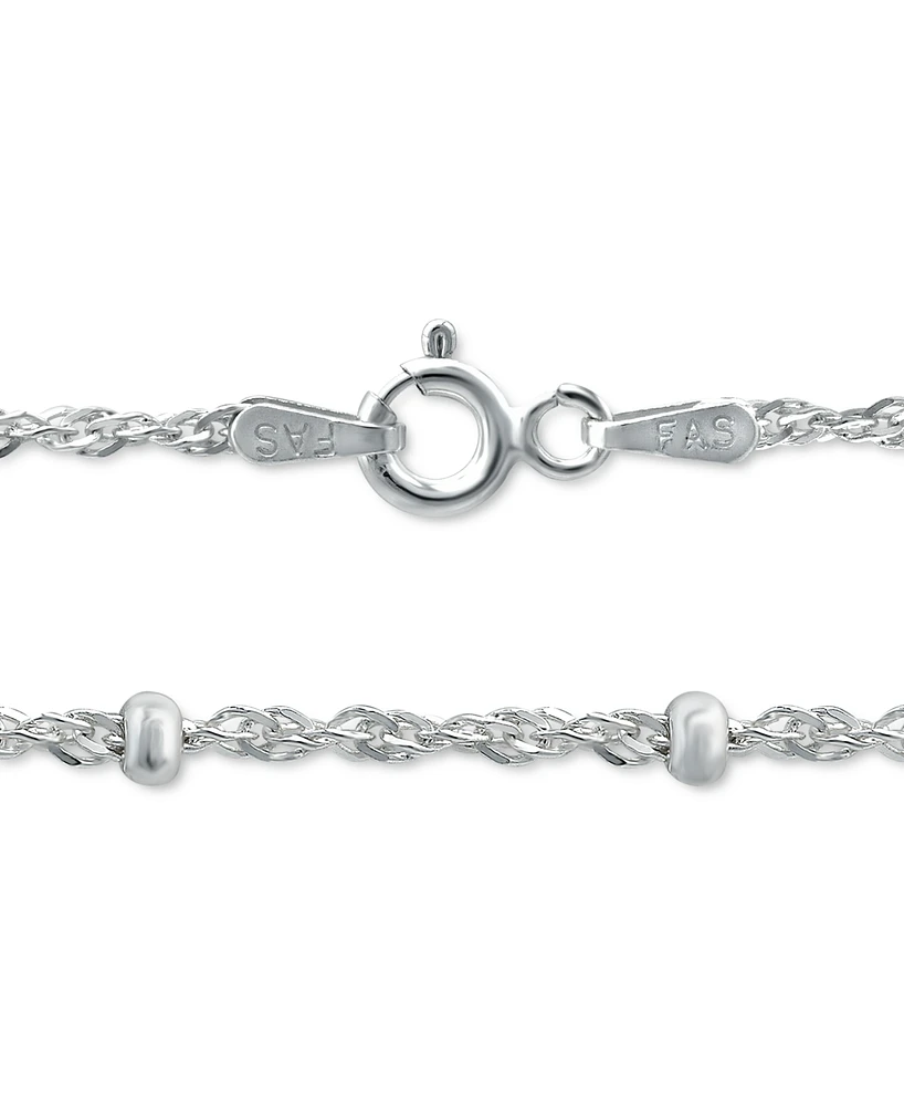 Giani Bernini Small Beaded Singapore 20" Chain Necklace in 18k Gold-Plated Sterling Silver, Created for Macy's