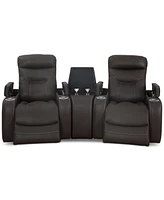 Jabarr 3-Pc. Beyond Leather Theater Seating with 1 Console, Created for Macy's