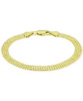 Giani Bernini Four Row Bead Chain Bracelet in 18k Gold-Plated Sterling Silver, Created for Macy's