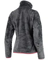 Women's Charcoal Ohio State Buckeyes Fireside Ii Sherpa Full-Zip Jacket