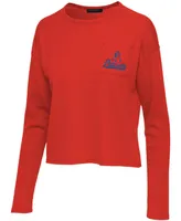 Women's Red New England Patriots Pocket Thermal Long Sleeve T-shirt