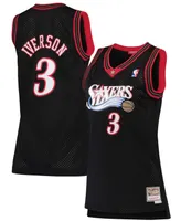 Mitchell & Ness Women's Allen Iverson Black Philadelphia 76ers Hardwood Classics Swingman Jersey