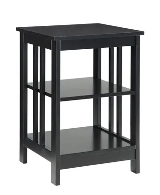 Mission End Table with Shelves