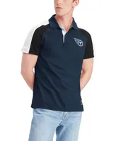 Men's Navy and White Tennessee Titans Holden Raglan Polo Shirt