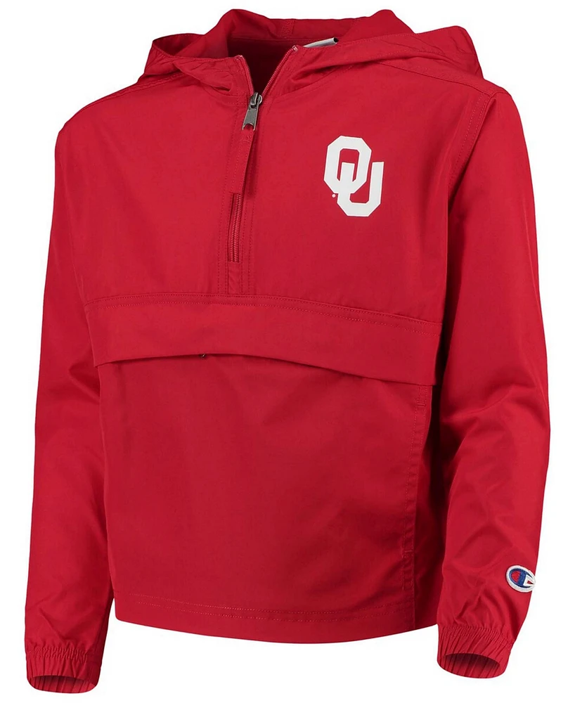 Big Boys and Girls Crimson Oklahoma Sooners Pack Go Windbreaker Jacket