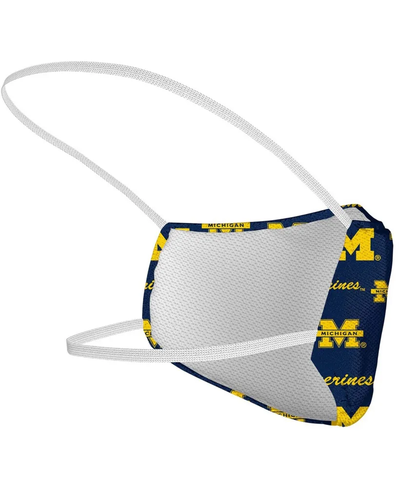 Multi Adult Michigan Wolverines All Over Logo Face Covering