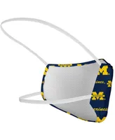 Multi Adult Michigan Wolverines All Over Logo Face Covering