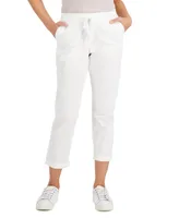 Style & Co Petite Pull-On Cuffed Twill Ankle Pants, Created for Macy's