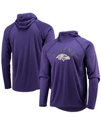 Men's Purple Baltimore Ravens Raglan Long Sleeve Hoodie T-shirt