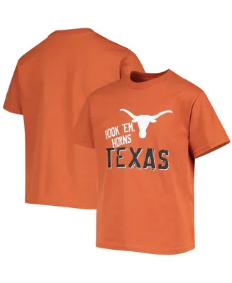 Big Boys and Girls Texas Orange Texas Longhorns Team Chant T-shirt