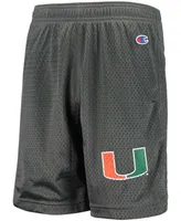 Big Boys and Girls Charcoal Miami Hurricanes Classic Mesh Shorts