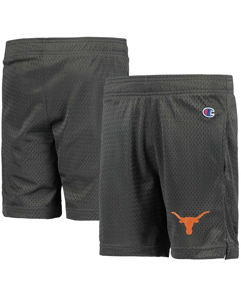 Big Boys and Girls Charcoal Texas Longhorns Classic Mesh Shorts