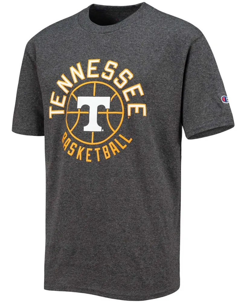 Big Boys and Girls Charcoal Tennessee Volunteers Basketball T-shirt