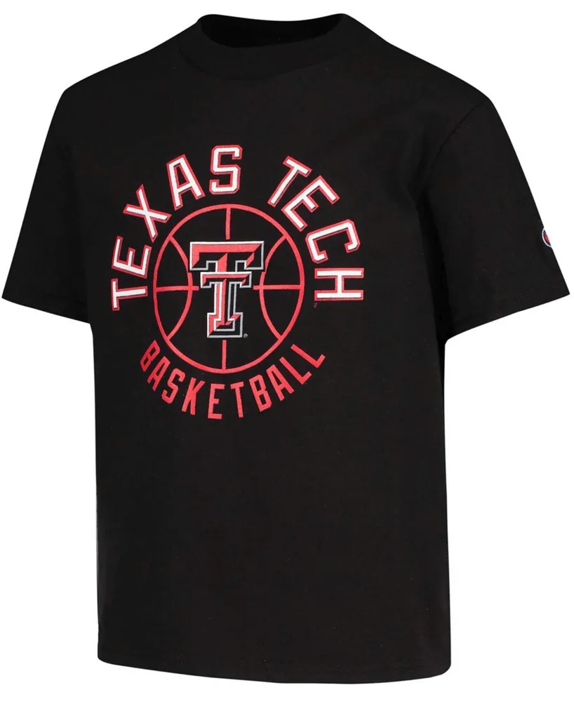 Big Boys and Girls Black Texas Tech Red Raiders Basketball T-shirt