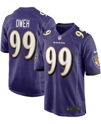 Men's Odafe Oweh Purple Baltimore Ravens 2021 Nfl Draft First Round Pick Game Jersey