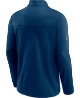 Men's Deep Sea Blue Seattle Kraken Authentic Pro Travel and Training Quarter-Zip Jacket