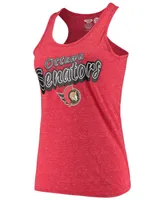 Women's Black and Red Ottawa Senators Satellite Pants Tank Top Sleep Set